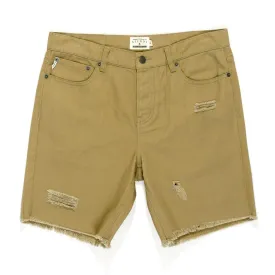 Afends Mens Cut Off Denim - Olive - Cut Off Denim Shorts