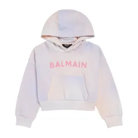 Balmain Kids Printed Logo Ombre Hoodie