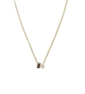 Black & Cream I Love U : Fine Belcher Necklace