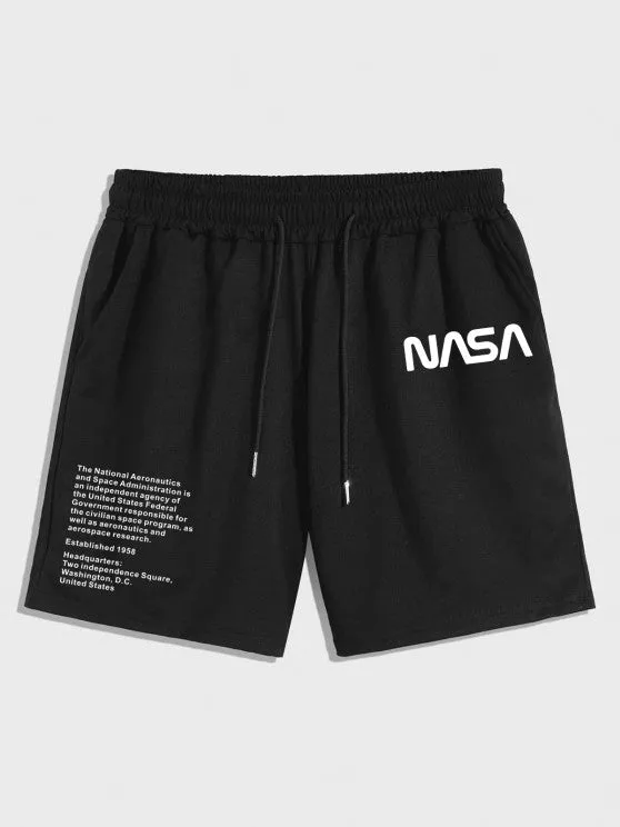 Cartoon Astronaut Pattern T Shirt And Shorts Set
