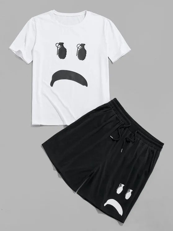 Cartoon T Shirt And Shorts