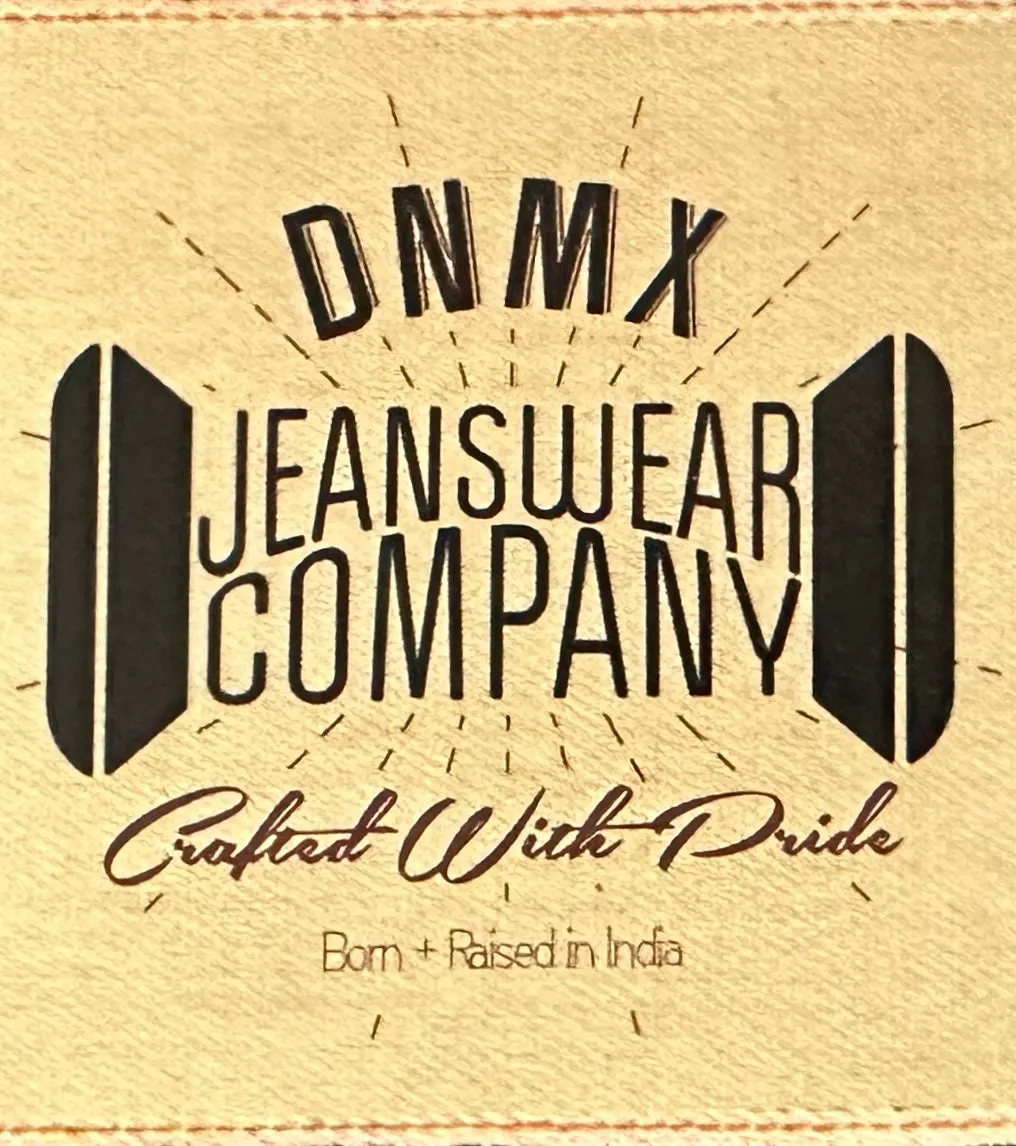 *DNMX* JEANSWEAR COMPANY STRETCH DENIM JOGGER PANTS (LIGHT GREY CUFF / WAISTBAND)