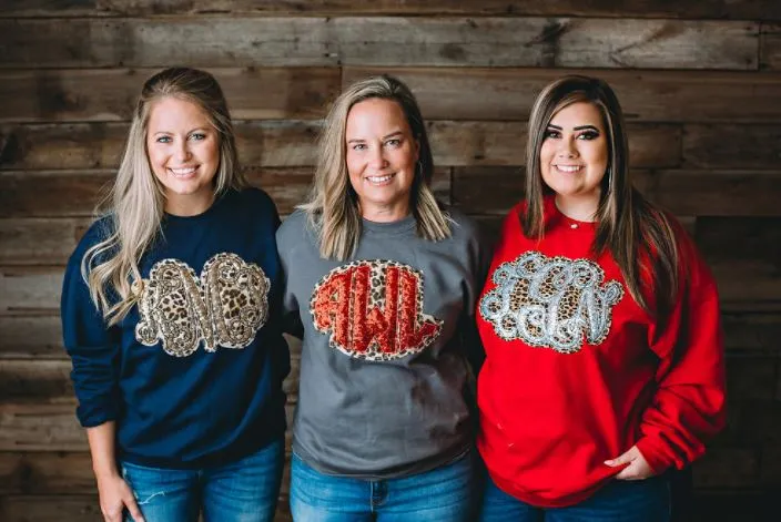 Double Stacked Sequin Monogrammed Sweatshirt/Hoodie - 2021