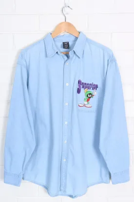 LOONEY TUNES Martian Embroidered Long Sleeve Shirt (XL)