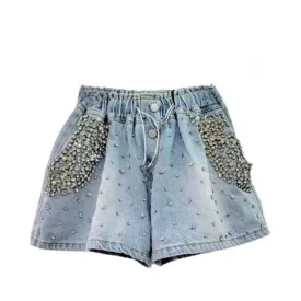 Pre Order:  Vintage Diamond High Waist Denim Shorts