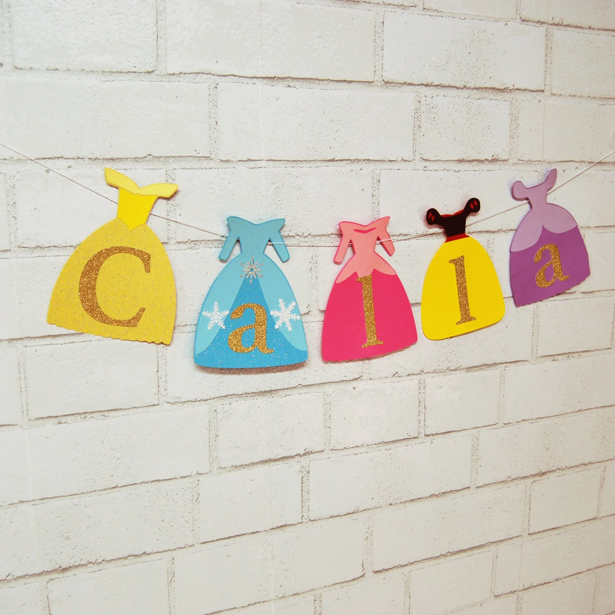 Princess Dress Name Banner